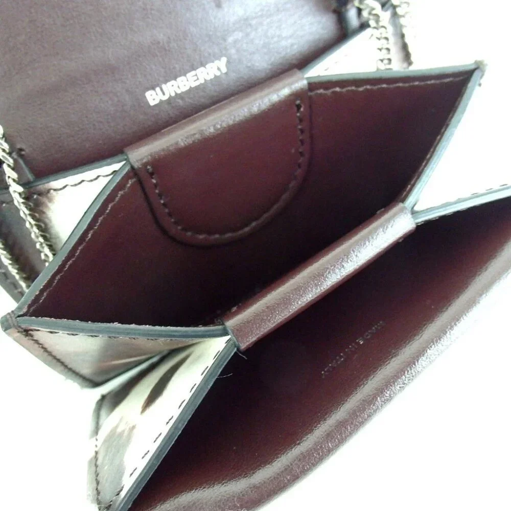 Authentic BURBERRY ITALBSRL239CAL Chain Wallet Card coin purse PVC/leather[Used] - Picture 9 of 15